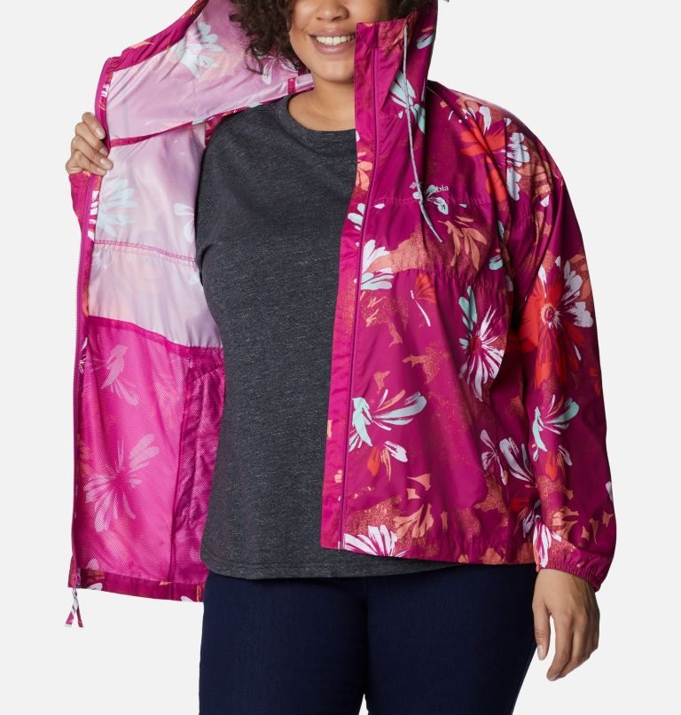 Women's Columbia Flash Challenger Novelty Windbreaker Jackets Flower | Plus Size CA-K5L13